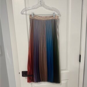 Anthropologie Multicolor Pleated Skirt